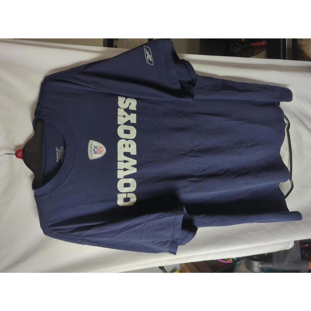 Reebok Dallas Cowboys NFL T-Shirt Men's L Navy Blue See Desc